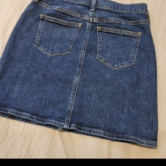 J Crew Women's SZ 2 Denim Jean Skirt med wash boho casual coastal Beachy Zip - Picture 4 of 9